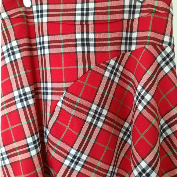 Hanna Anderson Red Plaid ALine Skirt Lined Womens Size Small Christmas Winter - Picture 12 of 15